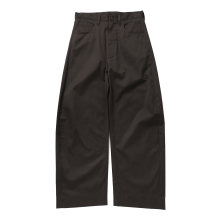 ssstein / シュタイン | COTTON SATIN ROUND PANTS - Dark Brown
