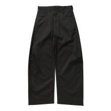 ssstein / シュタイン | COTTON SATIN ROUND PANTS - Black