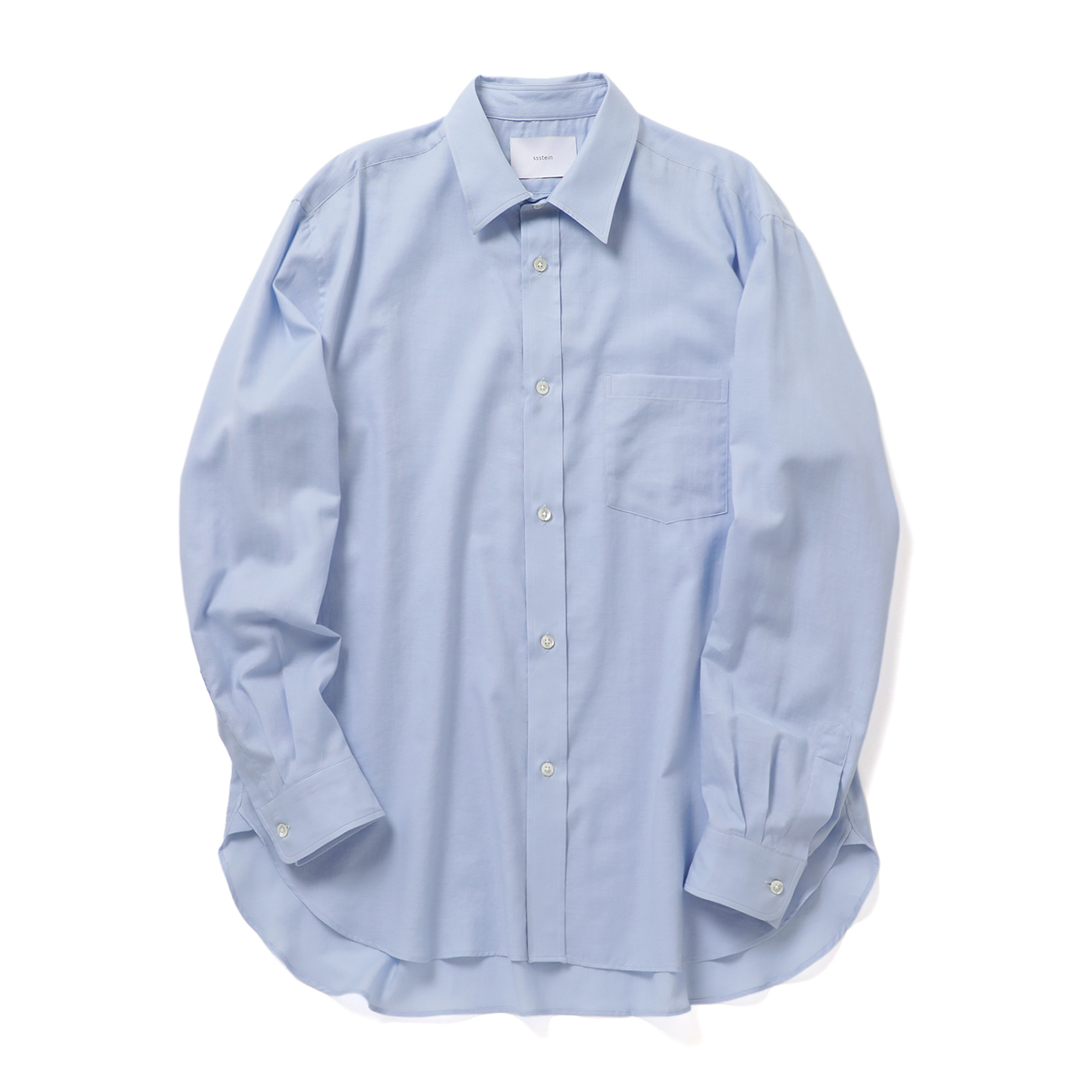 ssstein / シュタイン | COTTON SILK OVERSIZED PLACKET SHIRT - Sax