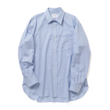 ssstein / シュタイン | COTTON SILK OVERSIZED PLACKET SHIRT - Sax