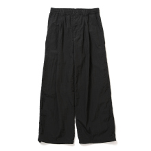 YOKE / ヨーク | NYLON 3PLEATED WIDE-LEG EASY TROUSERS - Black