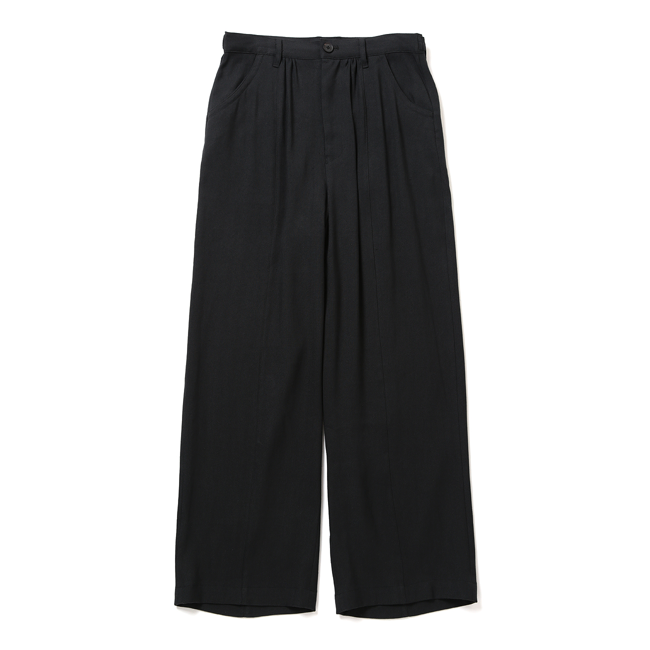 YOKE / ヨーク | LINEN ACETATE FRONT GATHER WIDE TROUSERS YOKE / ヨーク | LINEN ACETATE FRONT GATHER WIDE TROUSERS