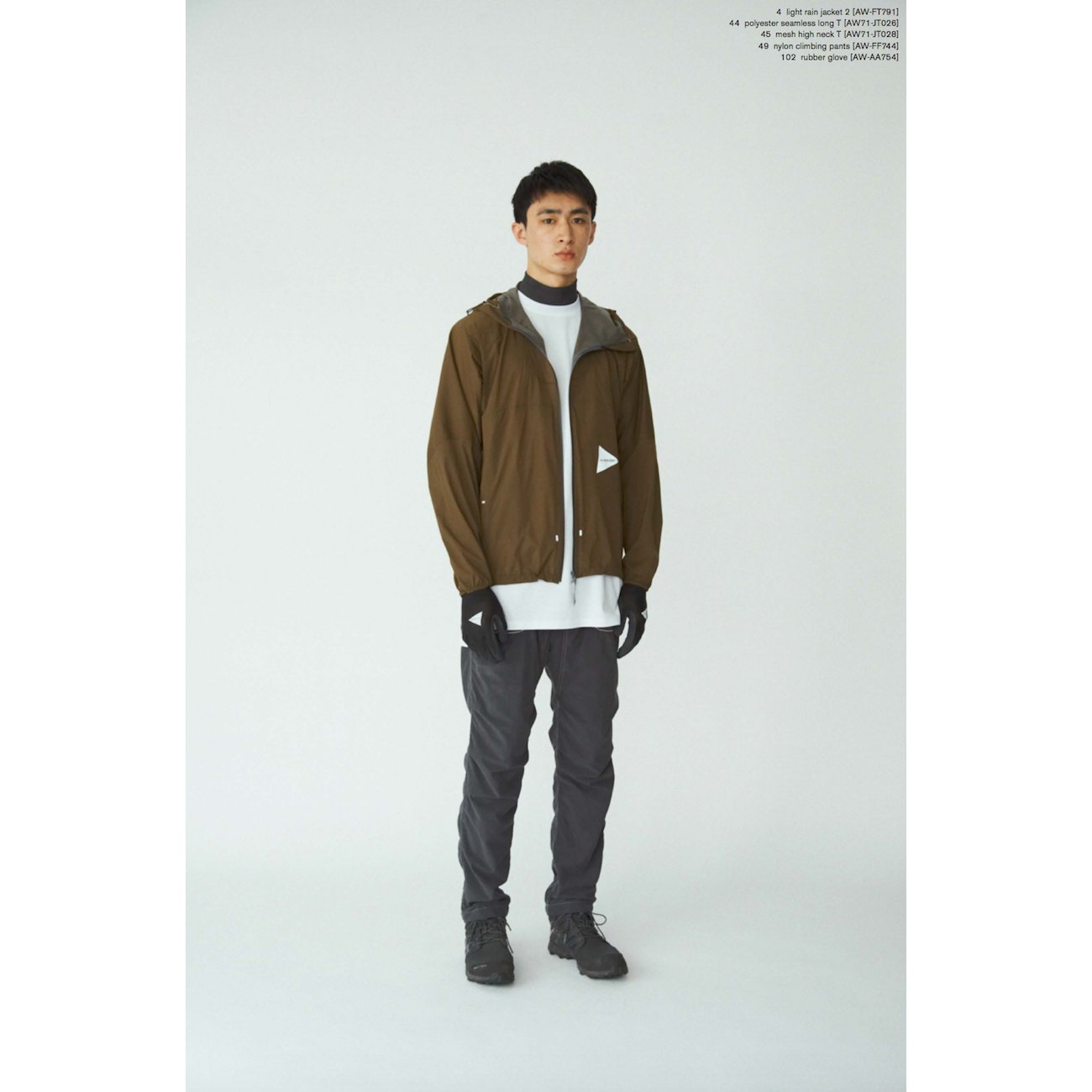 and wander / アンドワンダー | nylon climbing pants - Charcoal 