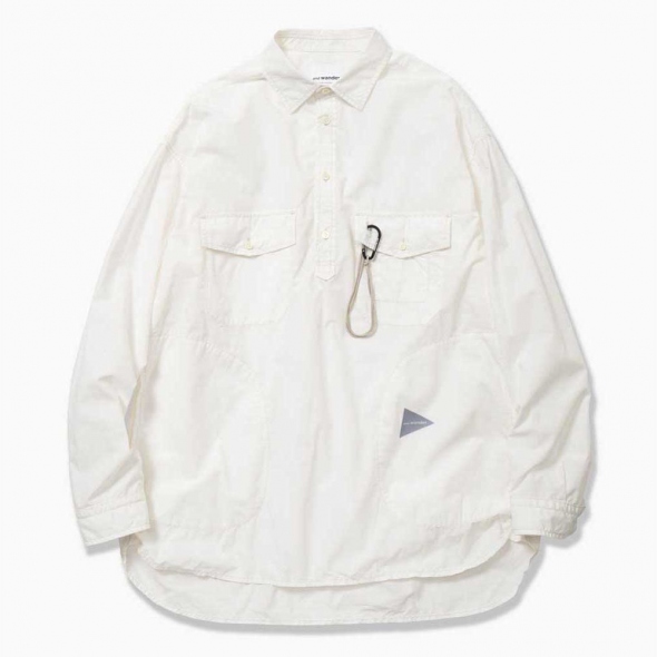 and wander / アンドワンダー | CORDURA typewriter long sleeve shirt