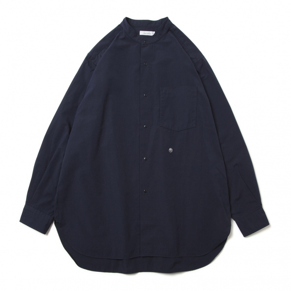 nanamica / ナナミカ | Band Collar Wind Shirt - Dark Navy | 通販