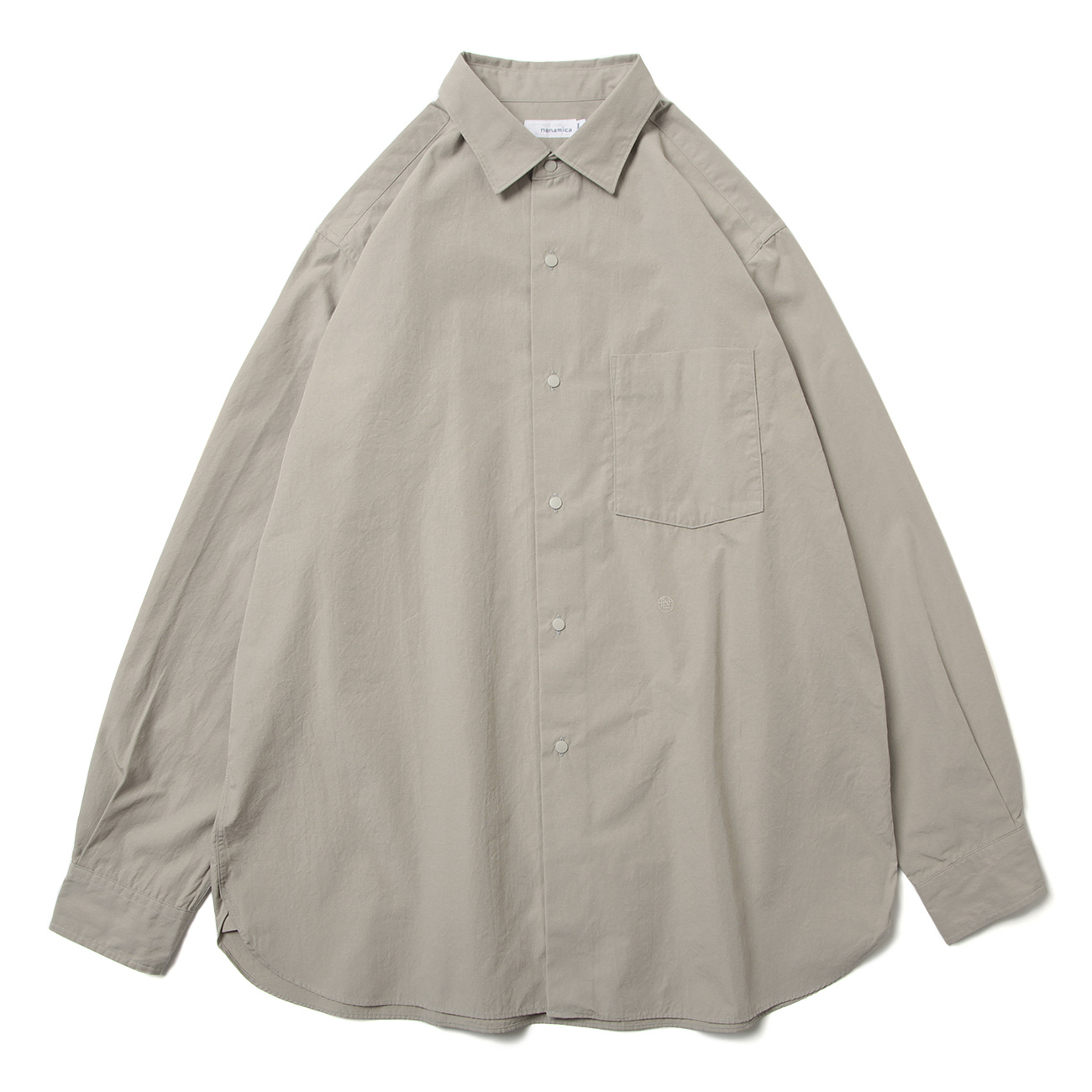 Regular Collar Wind Shirt - Light Taupe