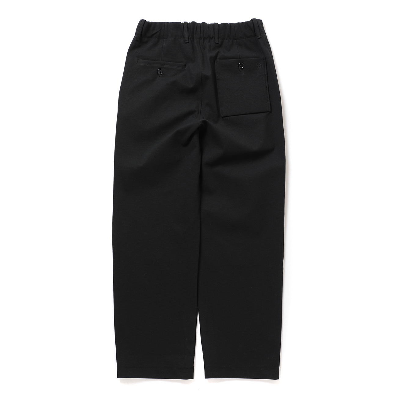 CURLY / カーリー | KNIT CHINO-CLOTH PANTS (STRAIGHT) - Black