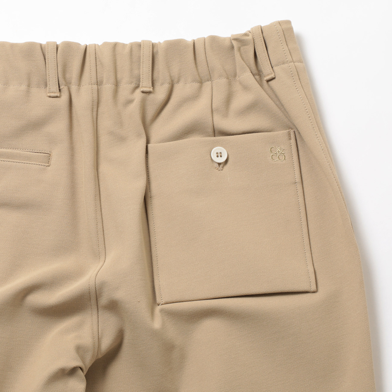 CURLY / カーリー | KNIT CHINO-CLOTH PANTS (STRAIGHT) - Khaki
