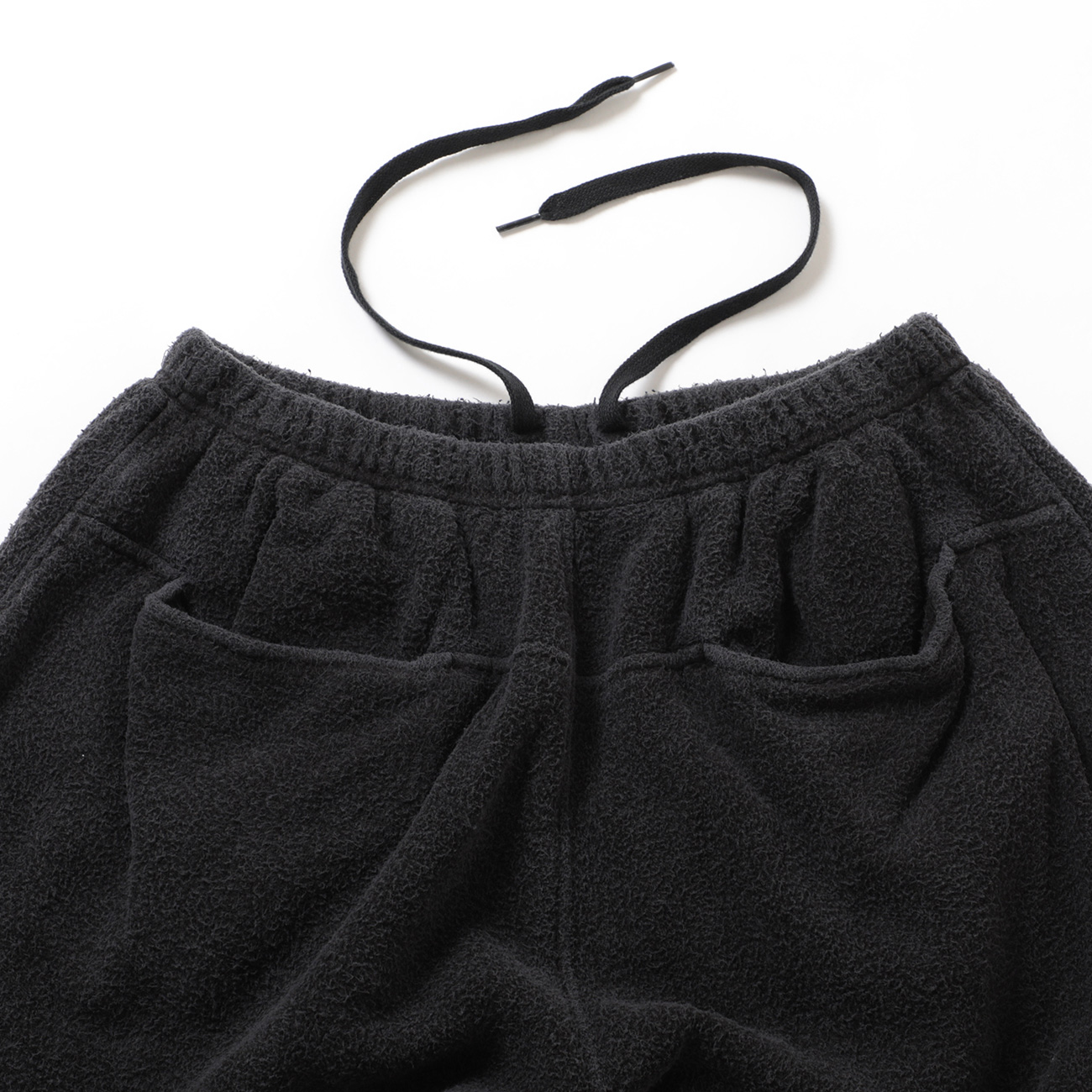 COMOLI / コモリ | フリース ドローストリングパンツ - Fade Black