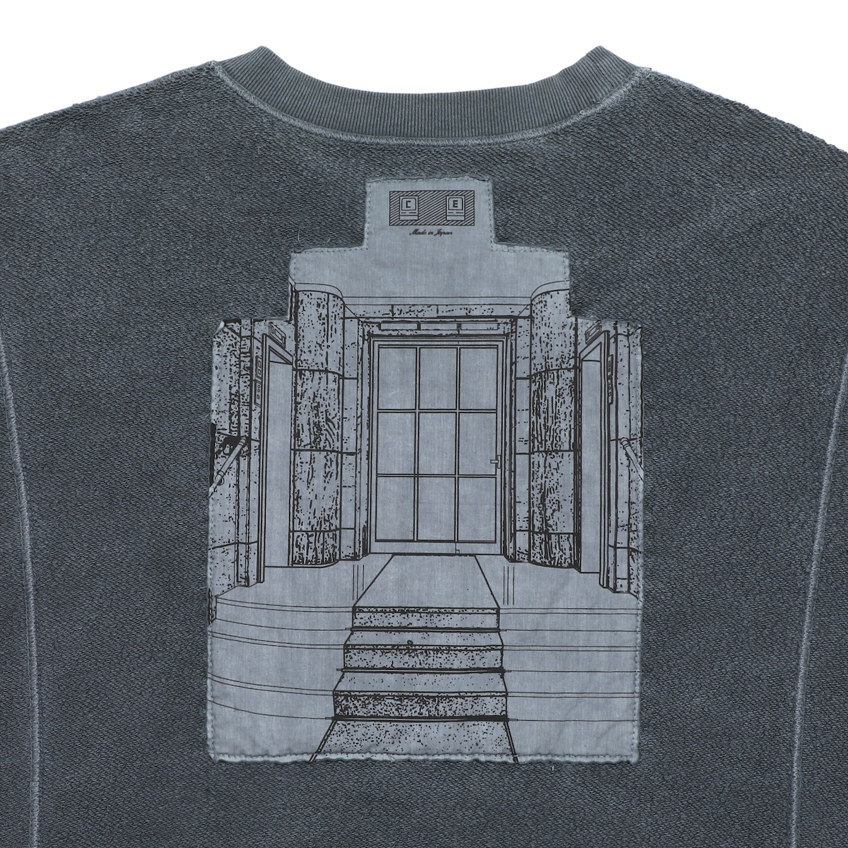 OVERDYE CUT LINE CREW NECK - Grey