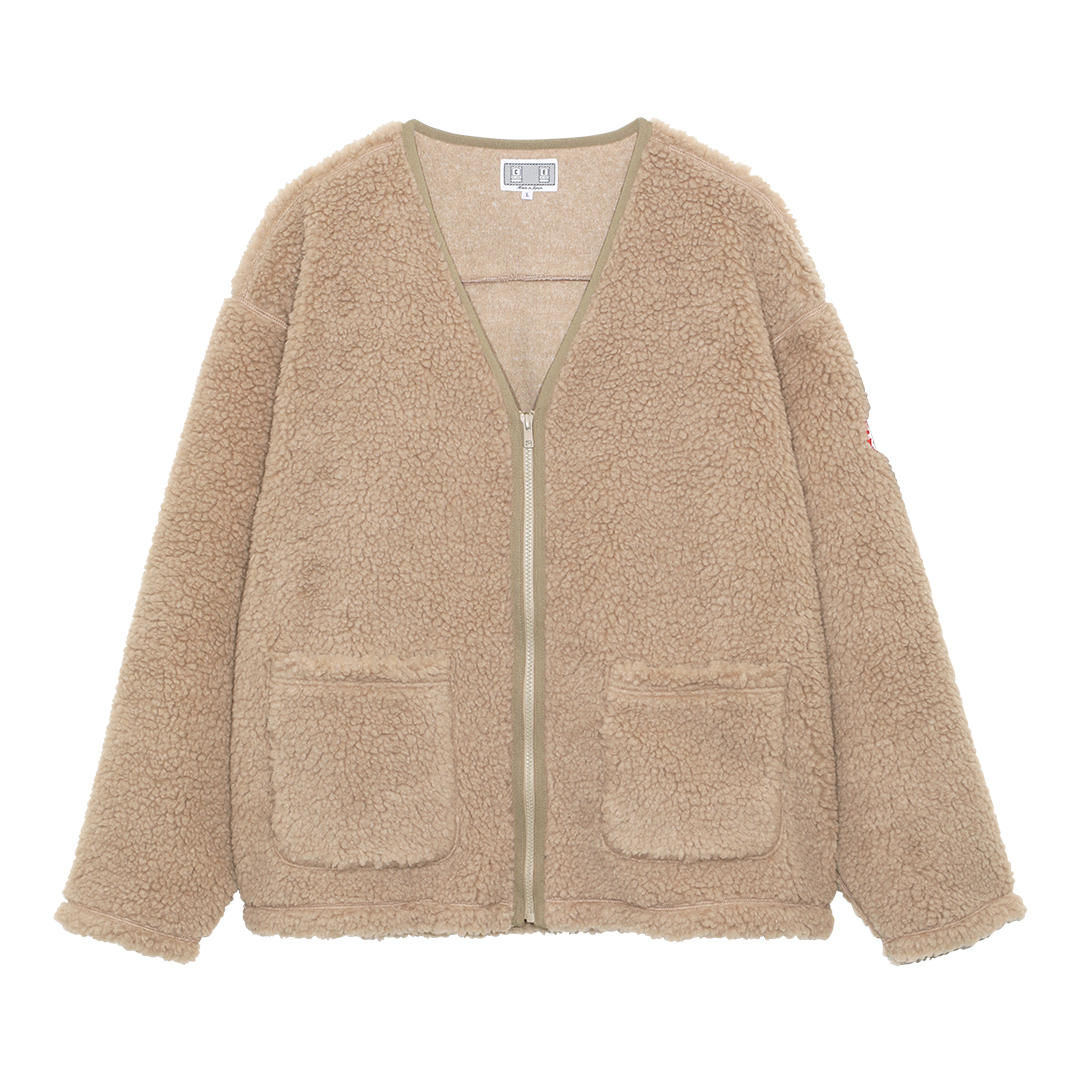 C.E / シーイー | BOA FLEECE ZIP UP CARDIGAN - Beige | 通販 - 正規