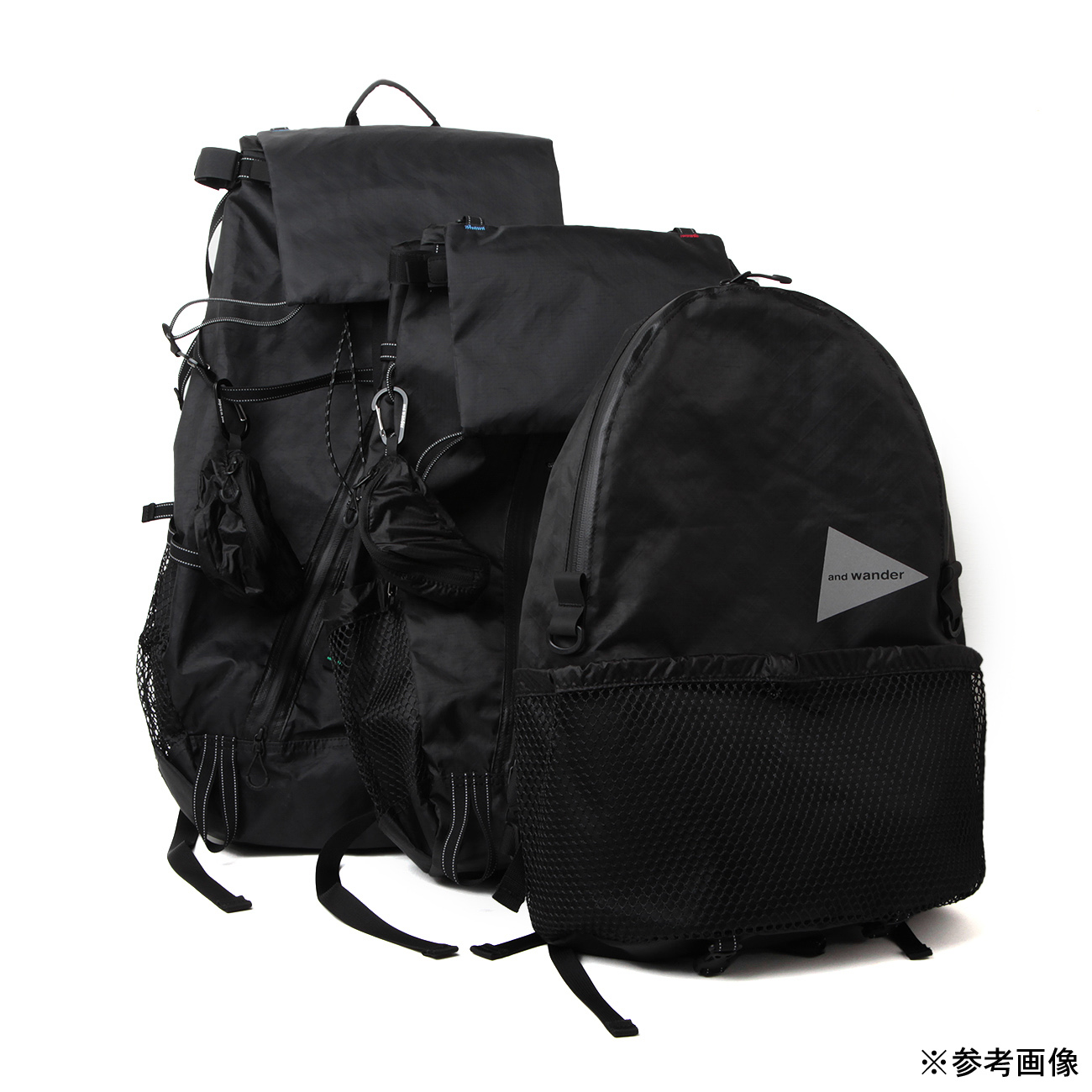 and wander / アンドワンダー | ECOPAK 20L daypack - Black | 通販