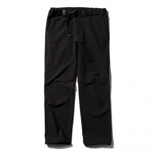 and wander / アンドワンダー | 2way stretch long pants - Black