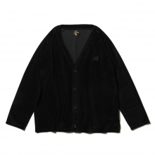 Needles / ニードルズ | V Neck Cardigane - C/Pe Velour - Black