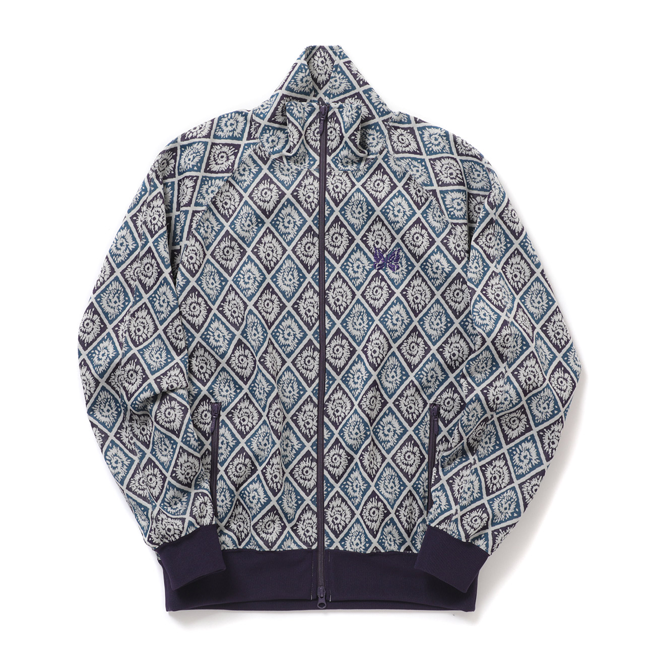 Needles / ニードルズ | Track Jacket - Poly Jacquard - Blue/Purple