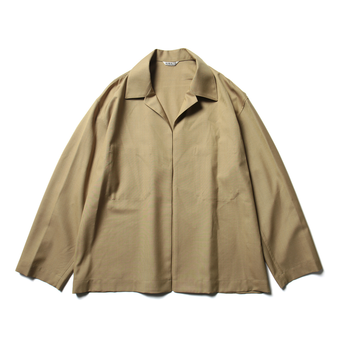 AURALEE / オーラリー | WOOL SILK TROPICAL SHIRTS JACKET (メンズ) - Top Beige | 通販 -  正規取扱店 | COLLECT STORE / コレクトストア