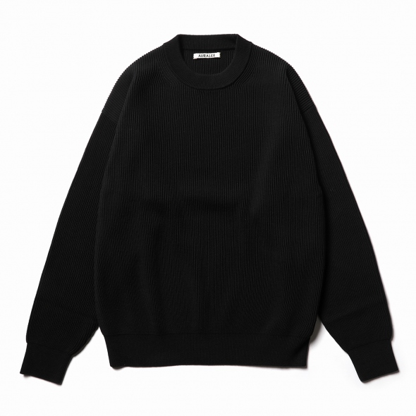 AURALEE / オーラリー | SUPER HARD TWIST RIB KNIT P/O (レディース) - Black | 通販 -  正規取扱店 | COLLECT STORE / コレクトストア