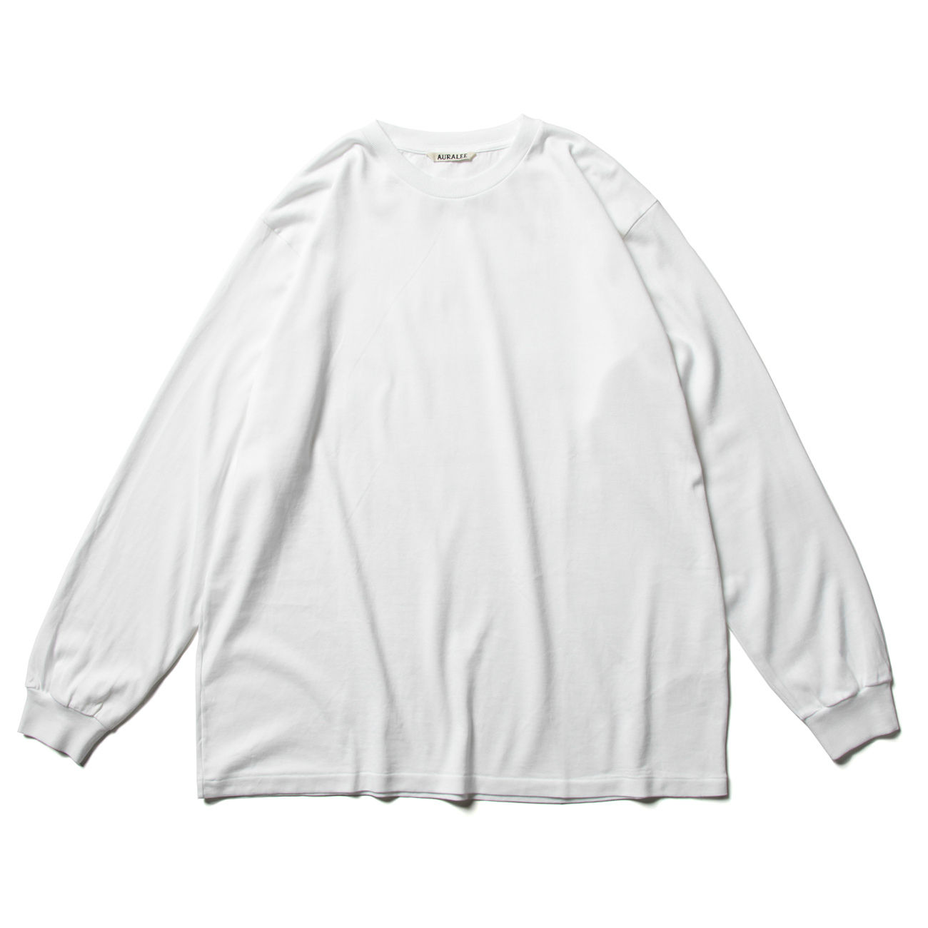 AURALEE / オーラリー | LUSTER PLAITING L/S TEE (メンズ) - White