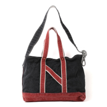 NICENESS / ナイスネス | L.LESH / L.レッシュ ( NNショルダートートバッグ - 加工キャンバス ) - Black×Red