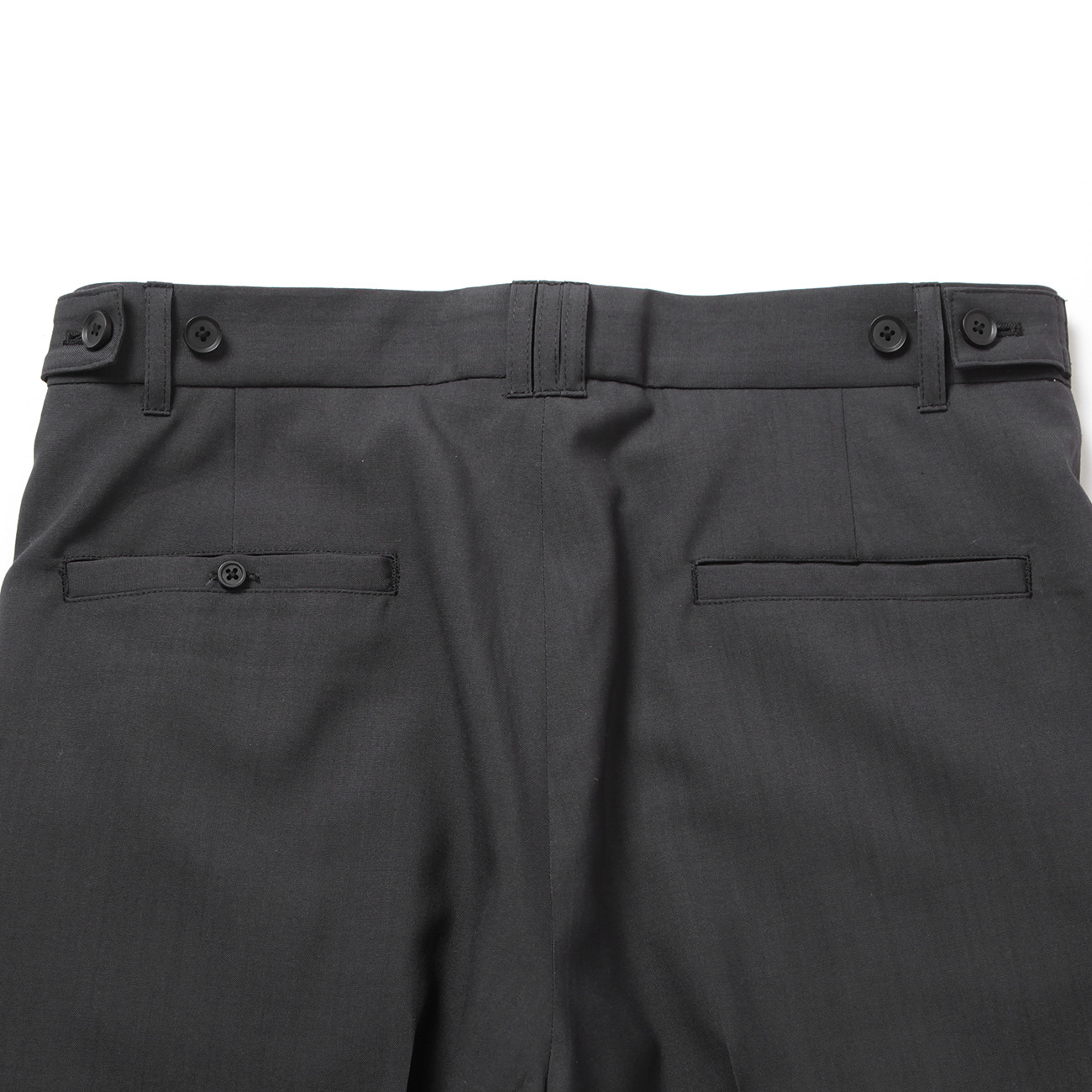 3PLEATED WIDE LEG TROUSERS - Charcoal
