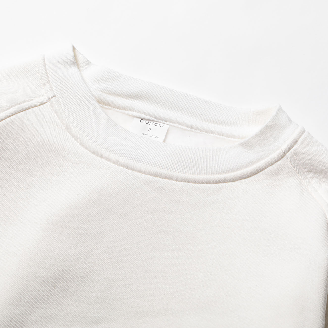 COMOLI / コモリ | コットン吊裏毛 クルーネック - White | 通販