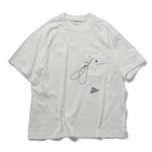 and wander / アンドワンダー | pocket T - Off White