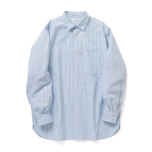 nanamica / ナナミカ | Regular Collar Stripe Wind Shirt - Sax