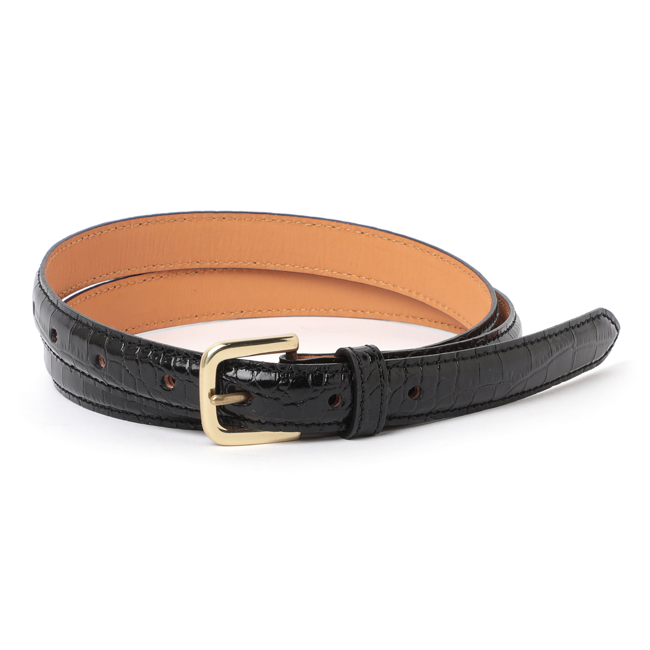Scye / サイ | Press Croco Dress Belt - 019/クロ | 通販 - 正規取扱