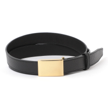 Scye / サイ | Shrink Leather Box Buckle Belt - 019/クロ