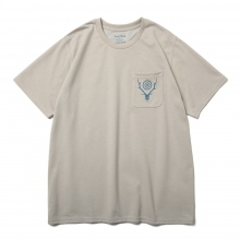 South2 West8 / サウスツーウエストエイト | S/S Round Pocket Tee - Circle Horn - Grey