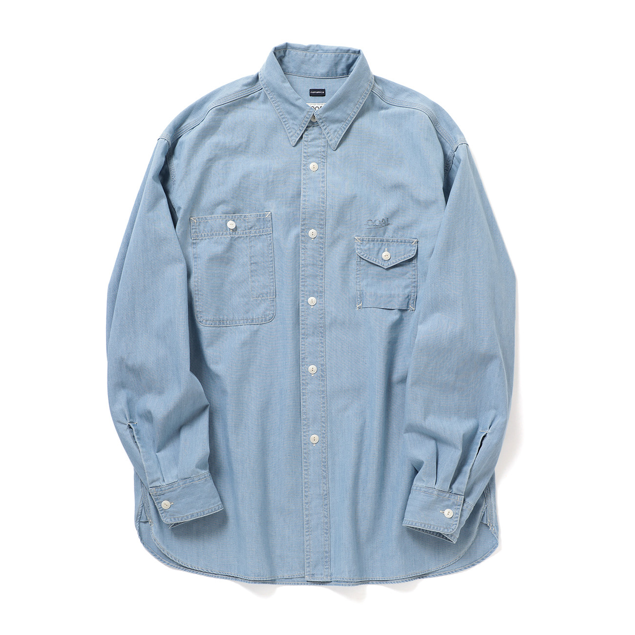 nanamica / ナナミカ | Regular Collar Chambray Shirt - Light Indigo