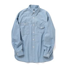 nanamica / ナナミカ | Regular Collar Chambray Shirt - Light Indigo