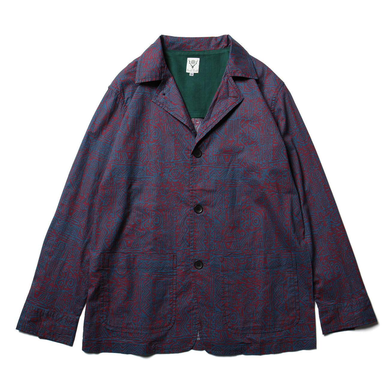 South2 West8 / サウスツーウエストエイト | Pen Jacket - Batik Pt. / Tribal - Bordeaux |  通販 - 正規取扱店 | COLLECT STORE / コレクトストア