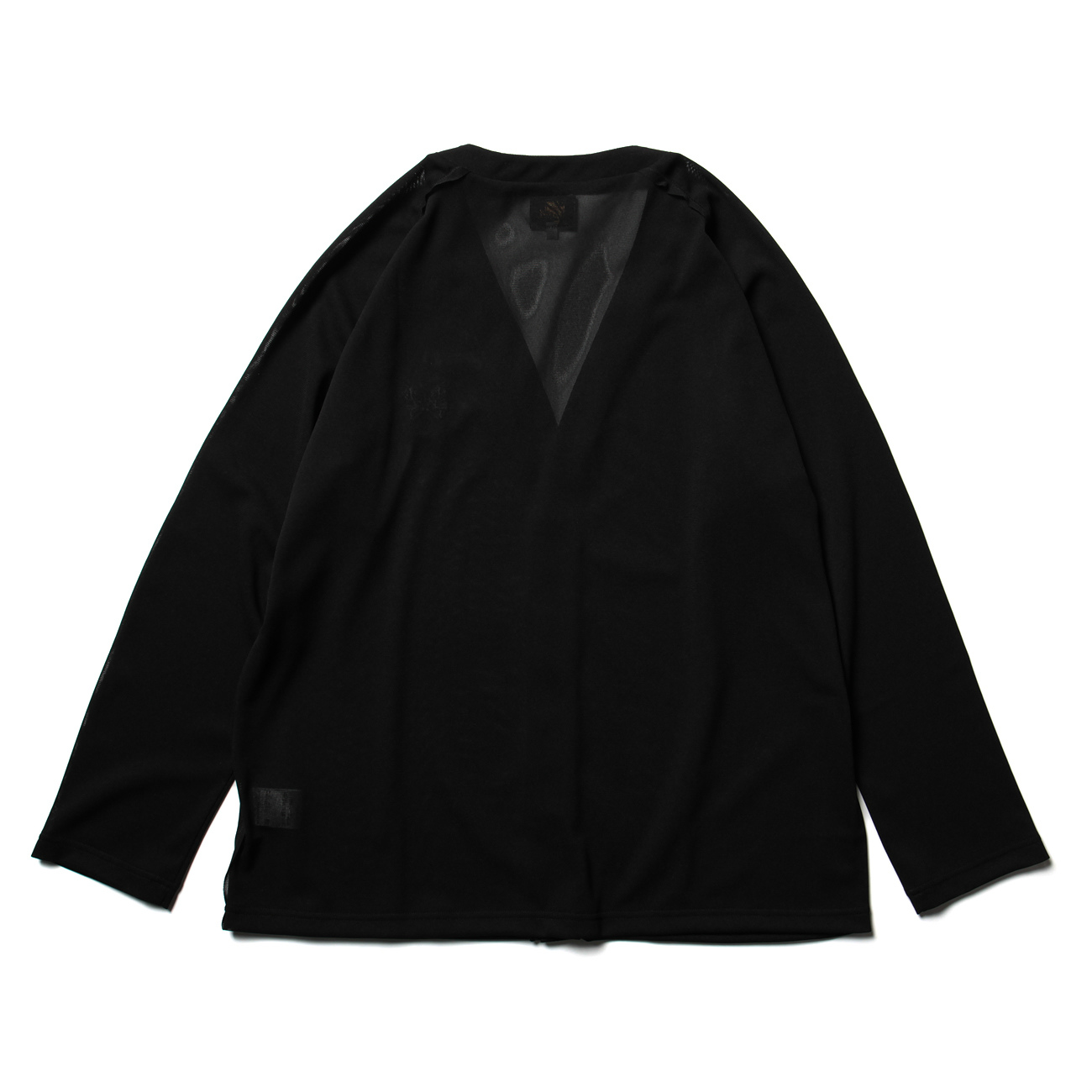 Needles / ニードルズ | V Neck Cardigan - Poly Mesh - Black