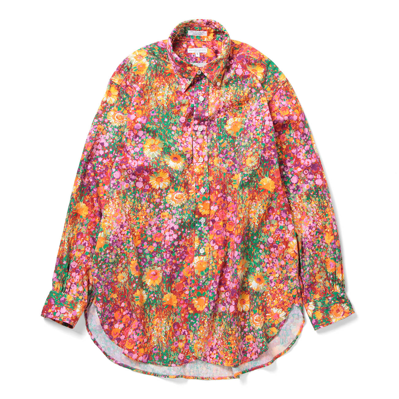 トップス Zin CAMBIO(カンビオ)】Denim Like Drape Henley Neck Concho Button
