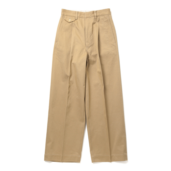 WASHED FINX CHINO ONE-TUCK PANTS - AURALEE Official Website