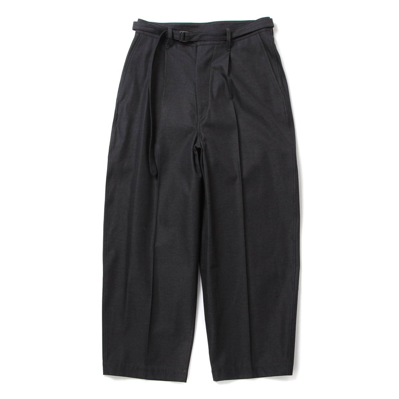 blurhms / ブラームス | Drill Chambray Belted Trousers - Heather