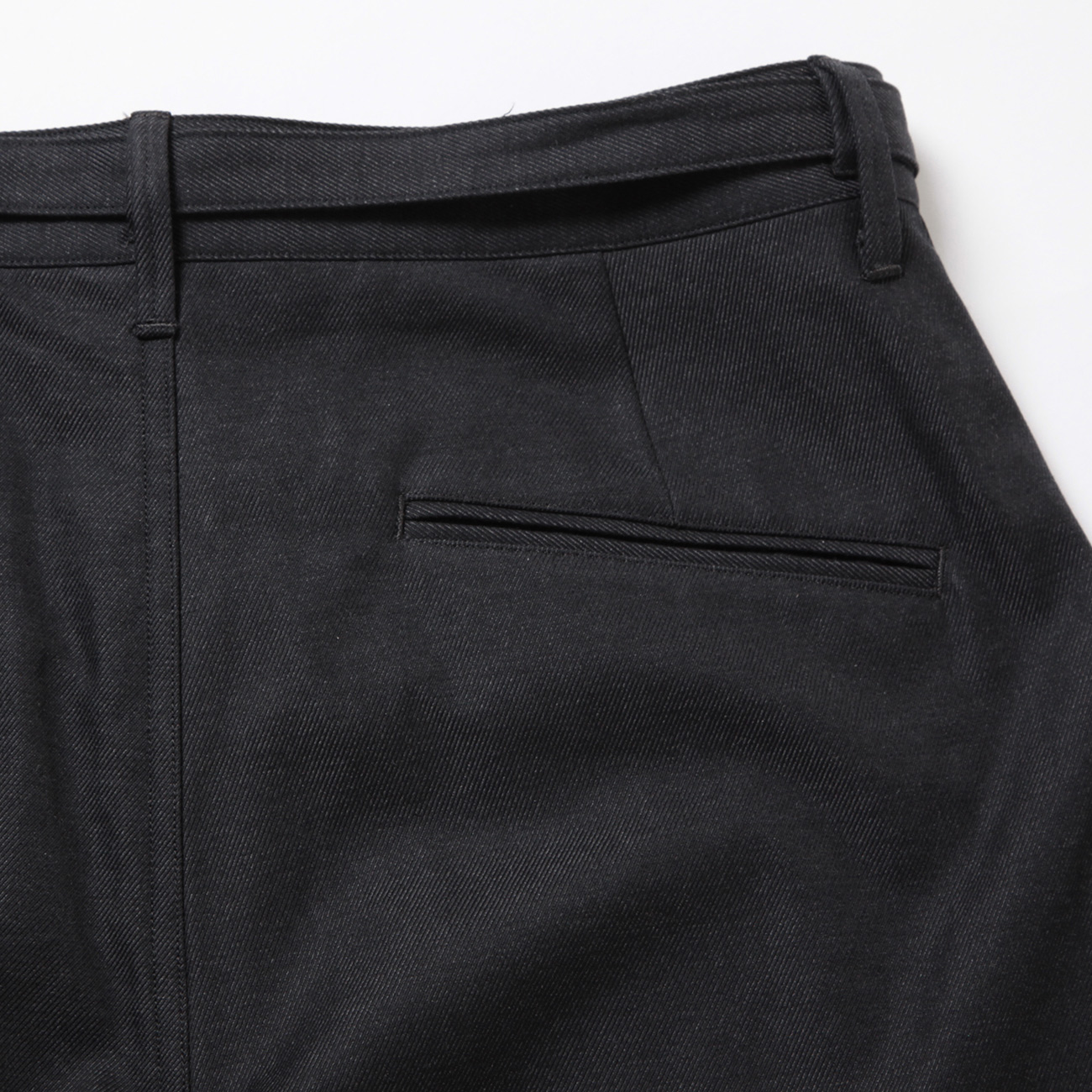 blurhms / ブラームス | Drill Chambray Belted Trousers - Heather