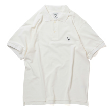 South2 West8 / サウスツーウエストエイト | S/S Polo Shirt - Cotton Pique - White