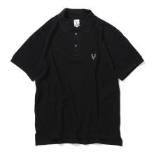 South2 West8 / サウスツーウエストエイト | S/S Polo Shirt - Cotton Pique - Black