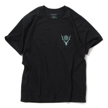 South2 West8 / サウスツーウエストエイト | S/S Round Pocket Tee - Circle Horn - Black