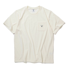 South2 West8 / サウスツーウエストエイト | S/S Round Pocket Tee - C/PE Pile - White
