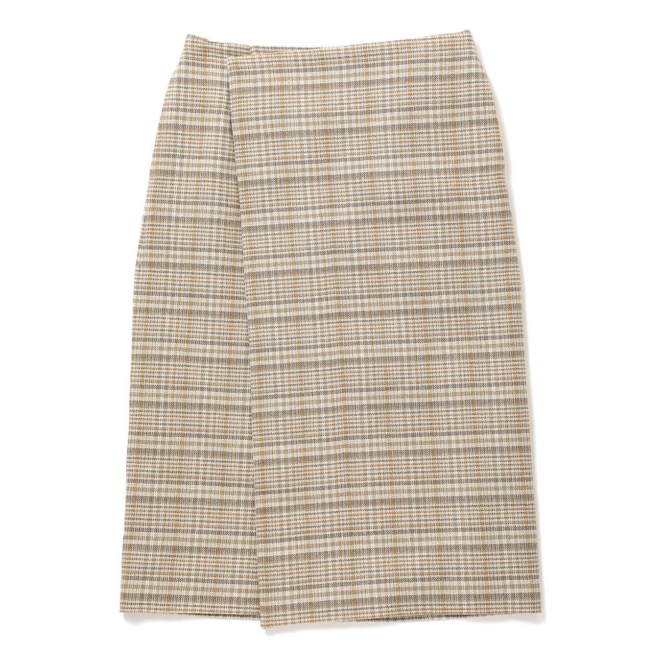 AURALEE / オーラリー | SILK LINEN NEP CHECK WRAP SKIRT (レディース
