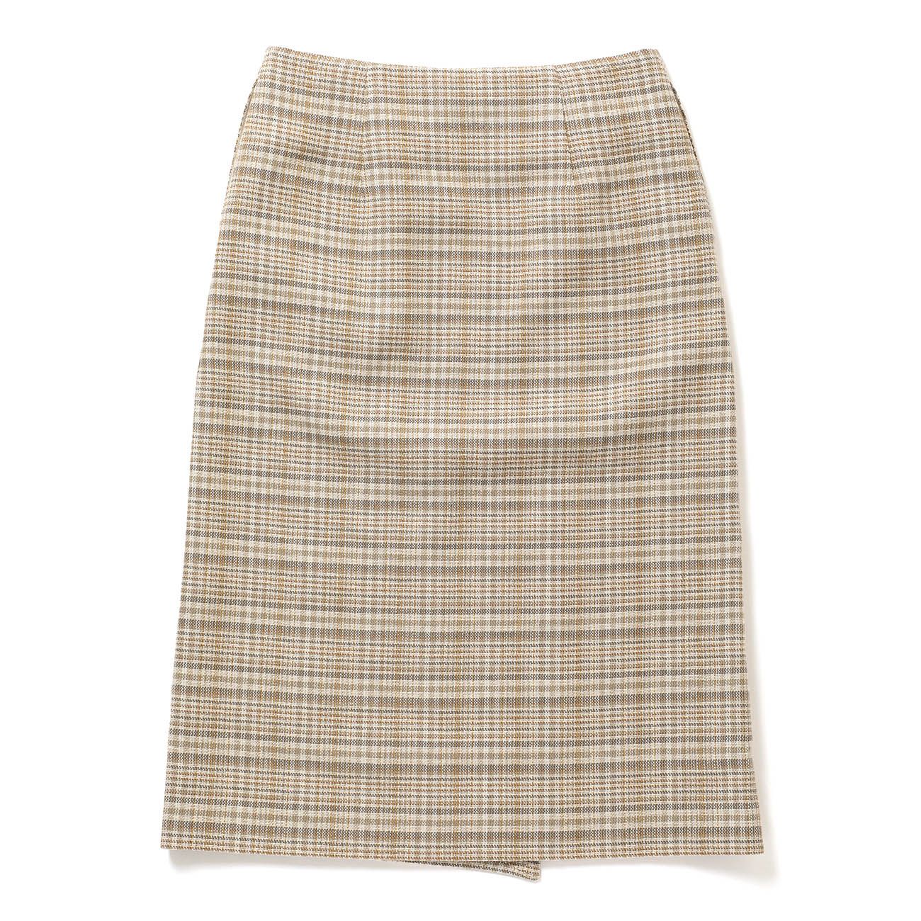 AURALEE / オーラリー | SILK LINEN NEP CHECK WRAP SKIRT (レディース