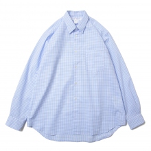 COMME des GARCONS SHIRT | FOREVER / Wide Classic - yarn dyed cotton small check - White / Blue
