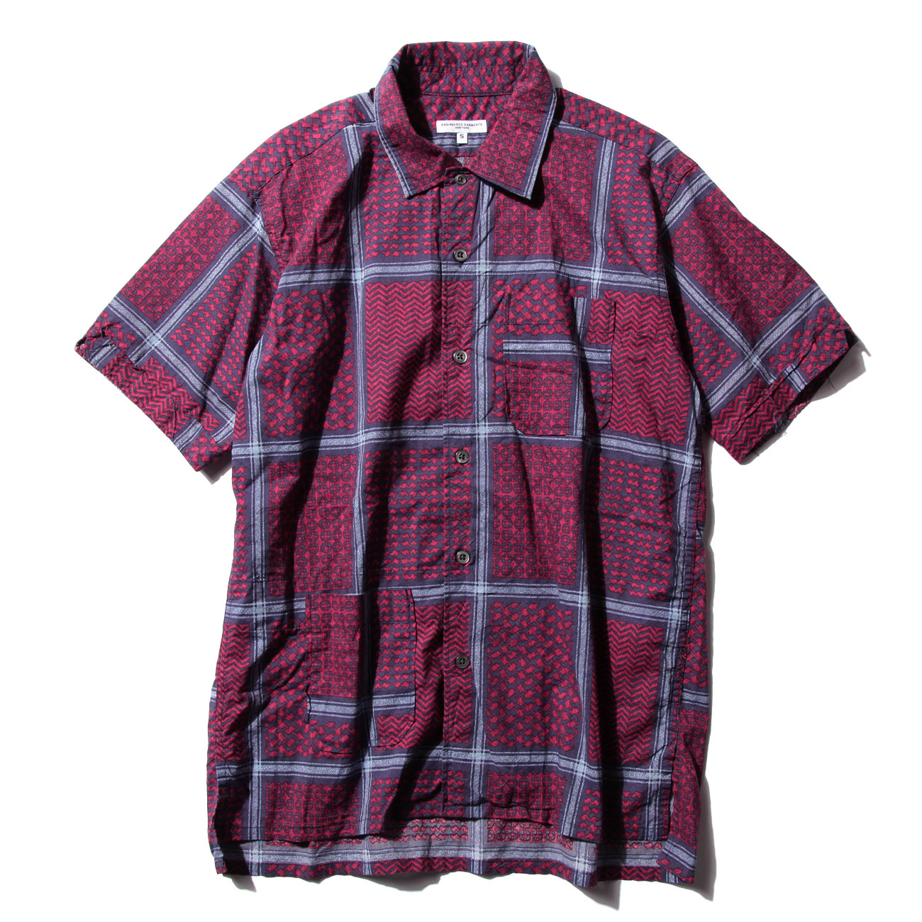 Engineered Garments キャンプシャツ アフガンプリントM Engineered Garments キャンプシャツ アフガンプリントM