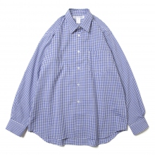COMME des GARCONS SHIRT | FOREVER / Wide Classic - yarn dyed cotton small check - White / Navy