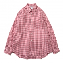 COMME des GARCONS SHIRT | FOREVER / Wide Classic - yarn dyed cotton small check - White / Red