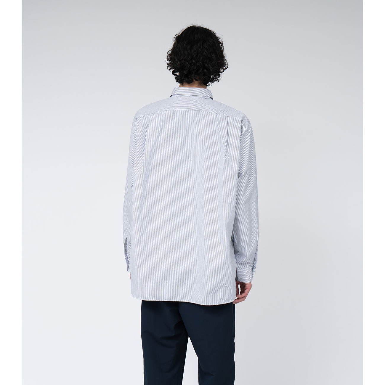 nanamica / ナナミカ | Regular Collar Stripe Wind Shirt - Sax nanamica / ナナミカ | Regular Collar Stripe Wind Shirt - Sax