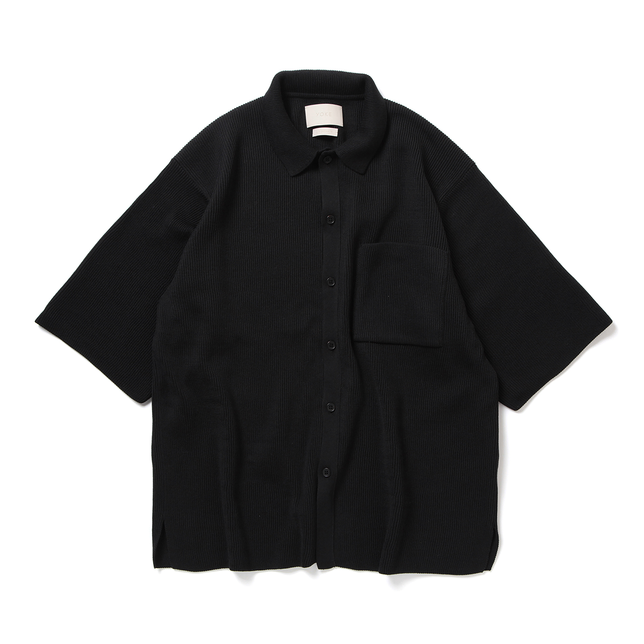 YOKEの24SS Rib Knitted Shirt サイズ3 ブラック - fawema.org